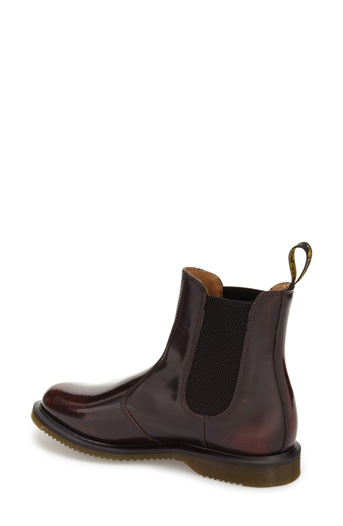 'Flora' Chelsea Boot, Alternate, color, CHERRY LEATHER