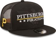 New Era Men's New Era Black Pittsburgh Pirates Patriot Trucker 9FIFTY Snapback Hat