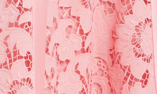 Badgley Mischka Short Sleeve A-line Shirt Dress In Peony In Pink