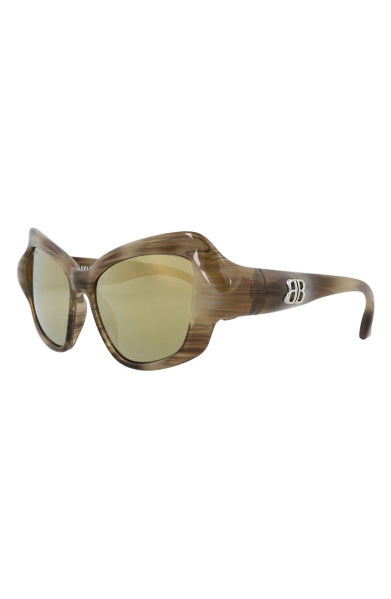 Balenciaga 58mm Cat Eye Sunglasses, Alternate, color, Havana Havana Bronze