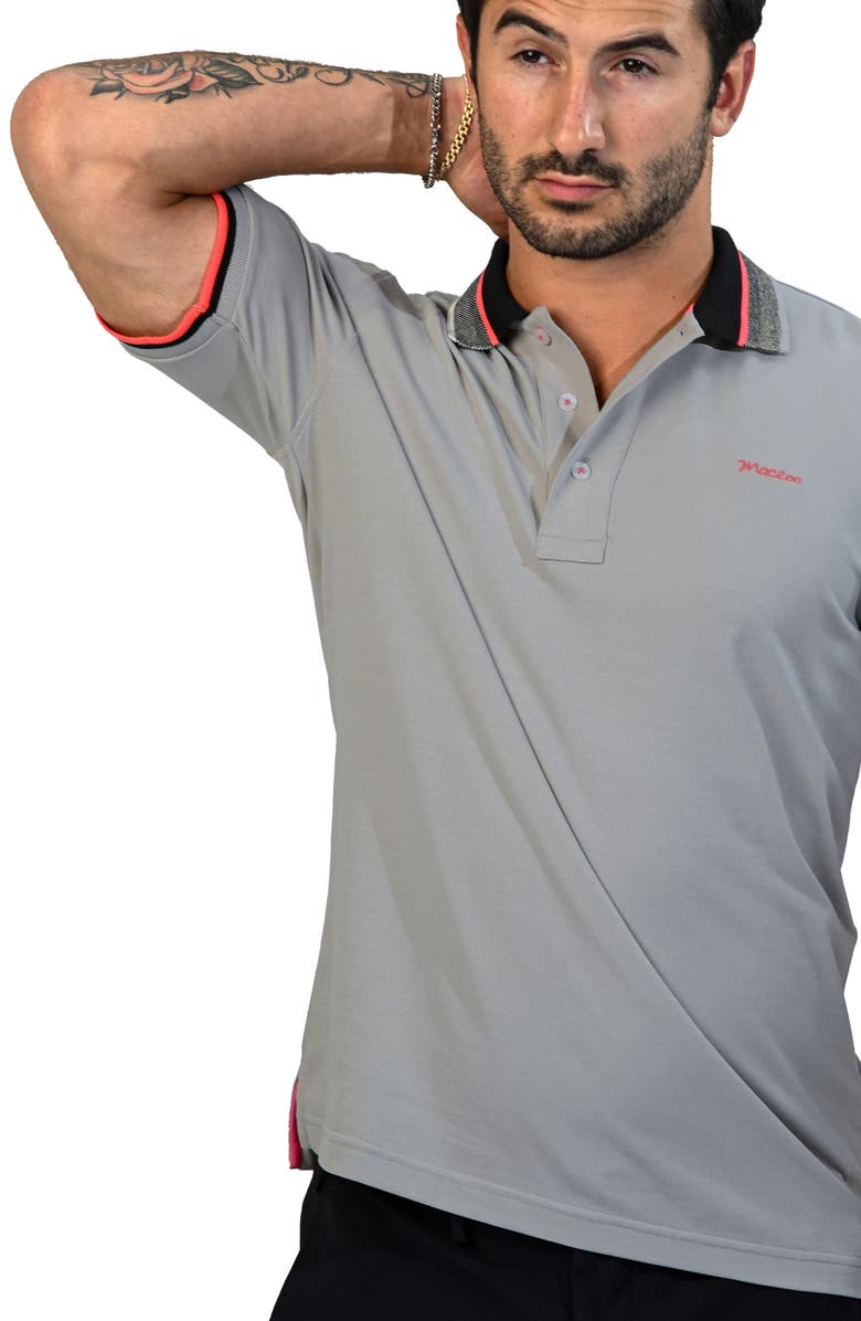 Maceoo Tippatch46 Piqué Polo, Alternate, color, Grey