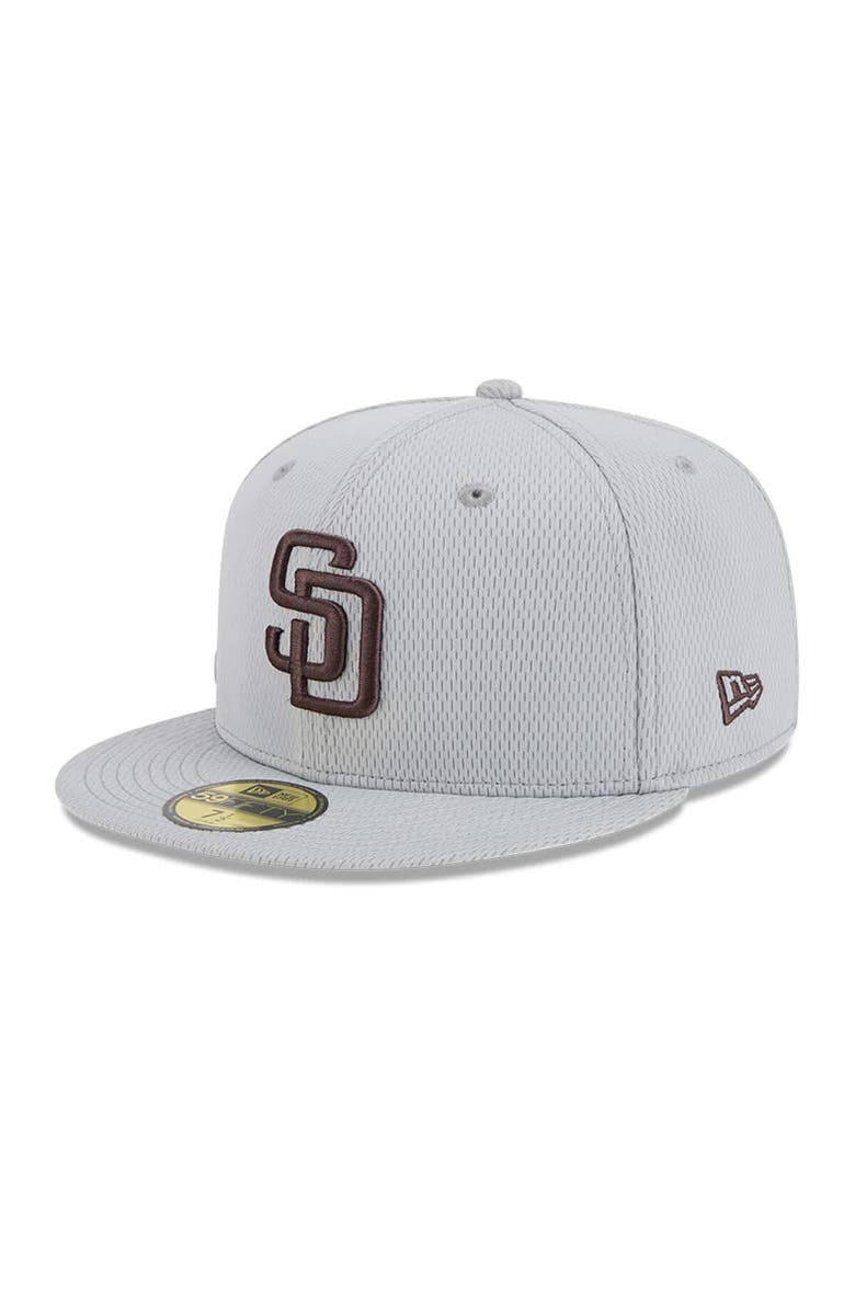 New Era Men's New Era Gray San Diego Padres 2025 MLB Clubhouse 59FIFTY Fitted Hat, Main, color,