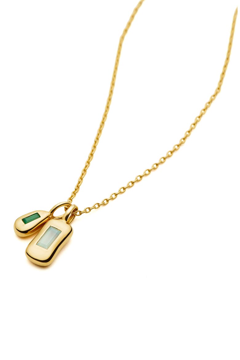 Molten Stone Bean Pendant Necklace, Alternate, color, GOLD