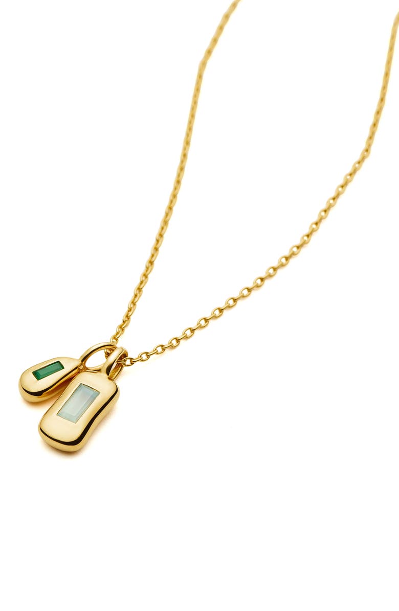 Missoma Molten Stone Bean Pendant Necklace, Alternate, color, Gold