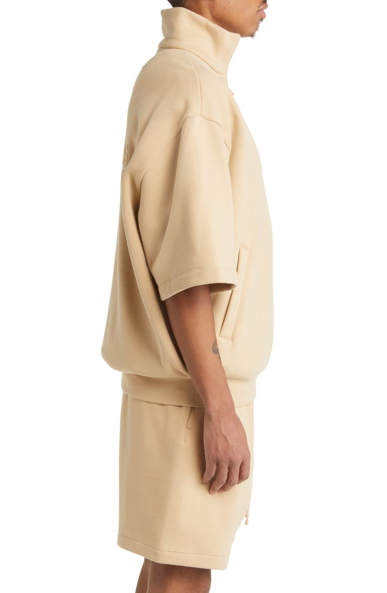 Fear of God Essentials Half Zip Elbow Sleeve Sweatshirt, Alternate, color, 