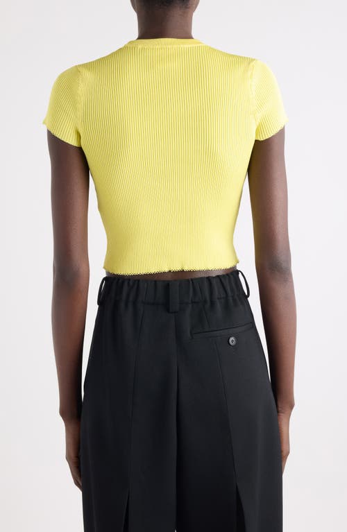 Givenchy Cropped Top In Fine Rib In Yellow