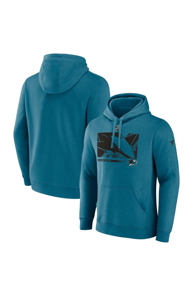 FANATICS Men's Fanatics Branded Teal San Jose Sharks Authentic Pro Core Collection Secondary Pullover Hoodie, Main, color, 