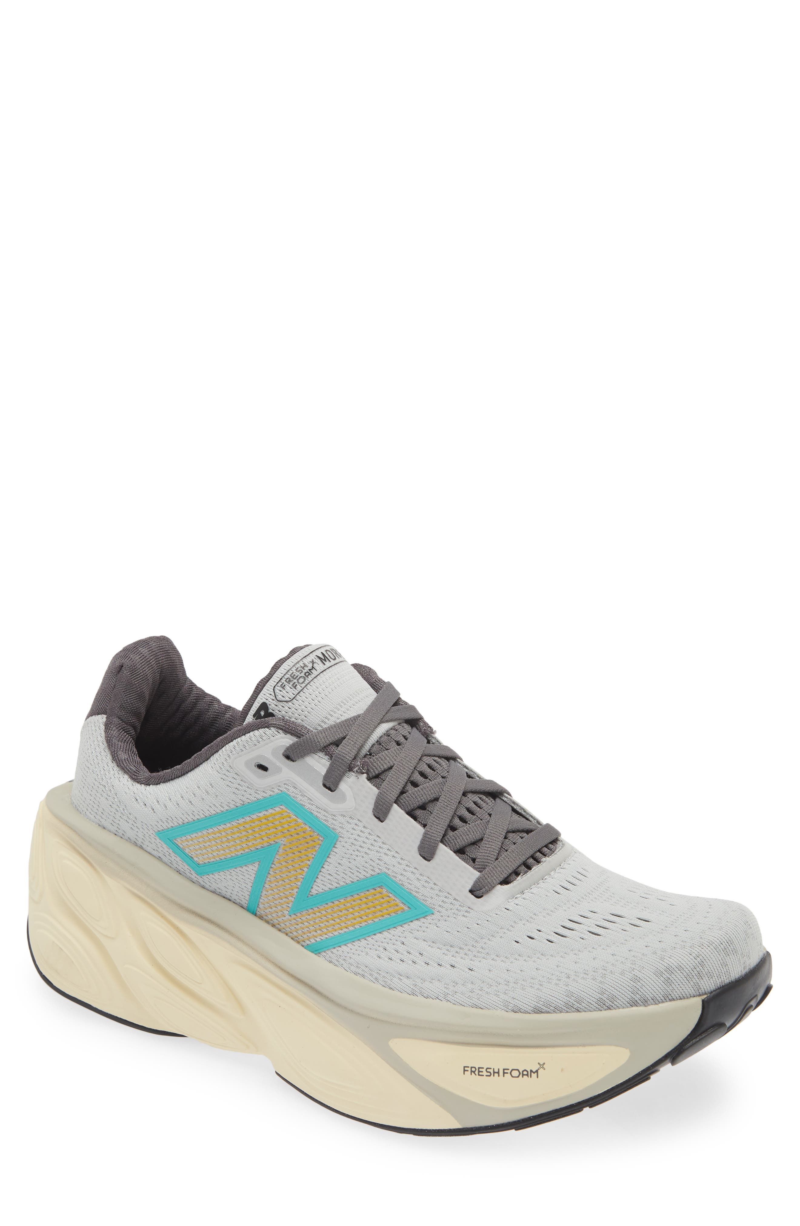 New Balance Fresh Foam X More v5 Running Shoe, Main, color, Brighton Grey/ Calcium