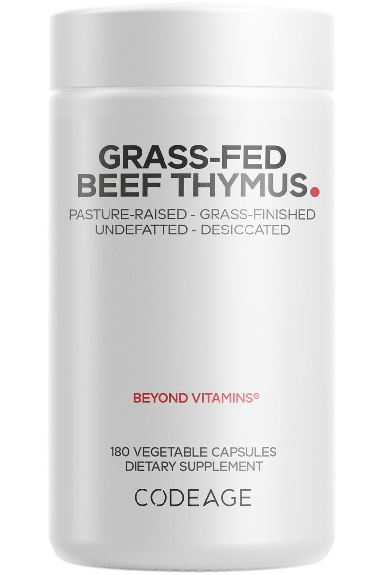 Grass-Fed Beef Thymus Glandular Supplement, Main, color, White