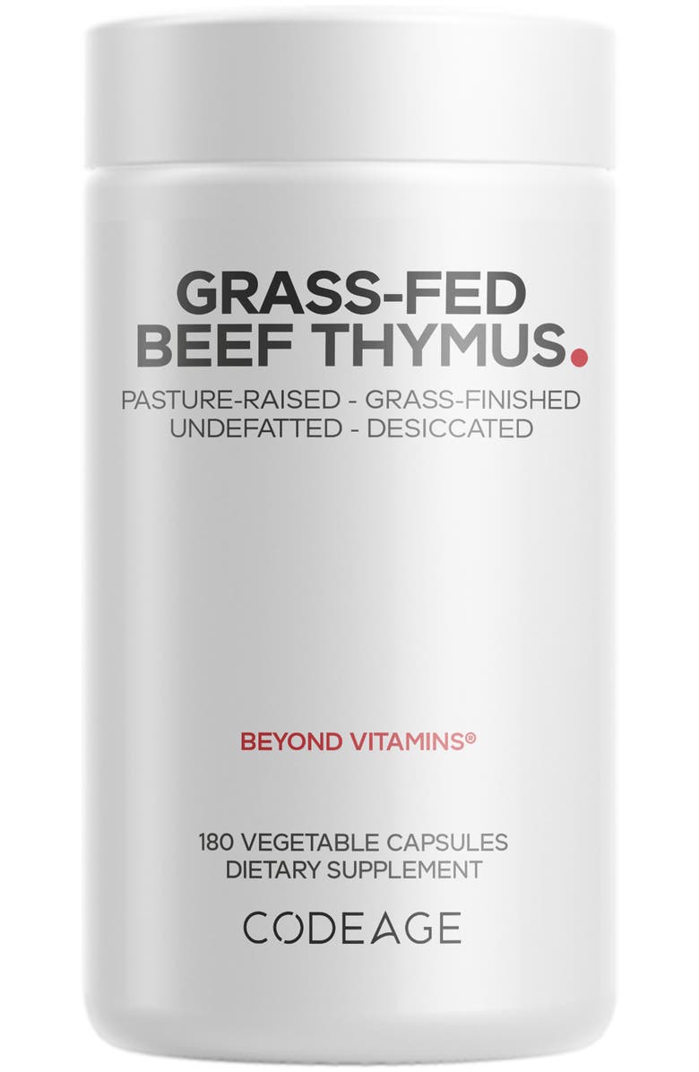 Codeage Grass-Fed Beef Thymus Glandular Supplement, Main, color, White