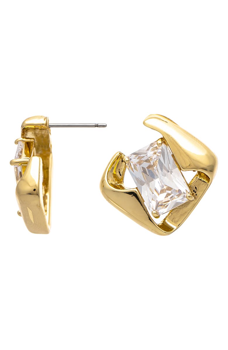 RIVKA FRIEDMAN Baguette Stud Earrings, Main, color, Cubic Zirconia