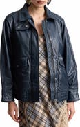 Avec Les Filles Oversize Leather Bomber Jacket