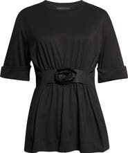 Simone Rocha Gathered Rose T-Shirt