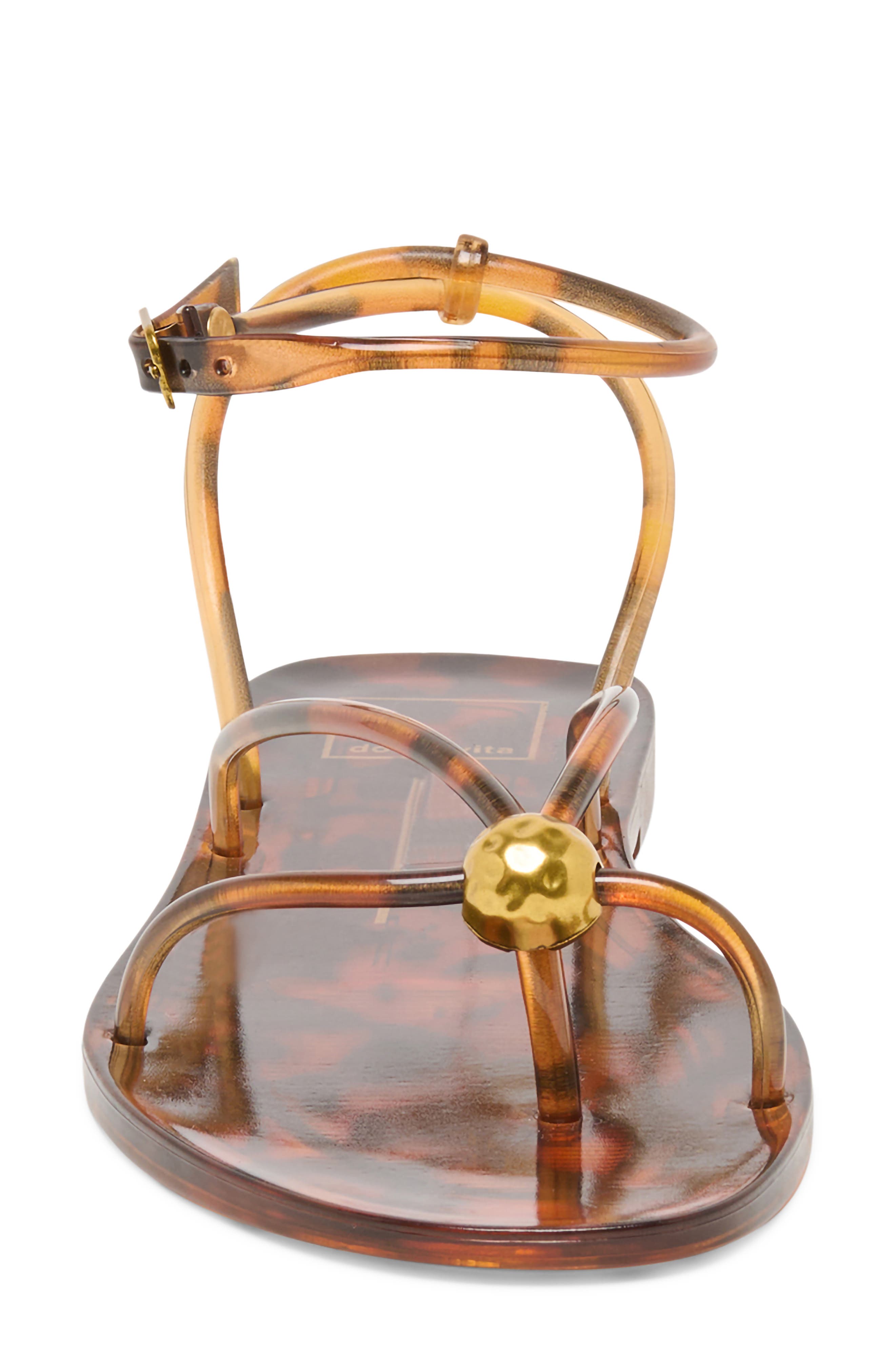 Kenley Ankle Strap Jelly Sandal, Alternate, color, TORTOISE JELLY