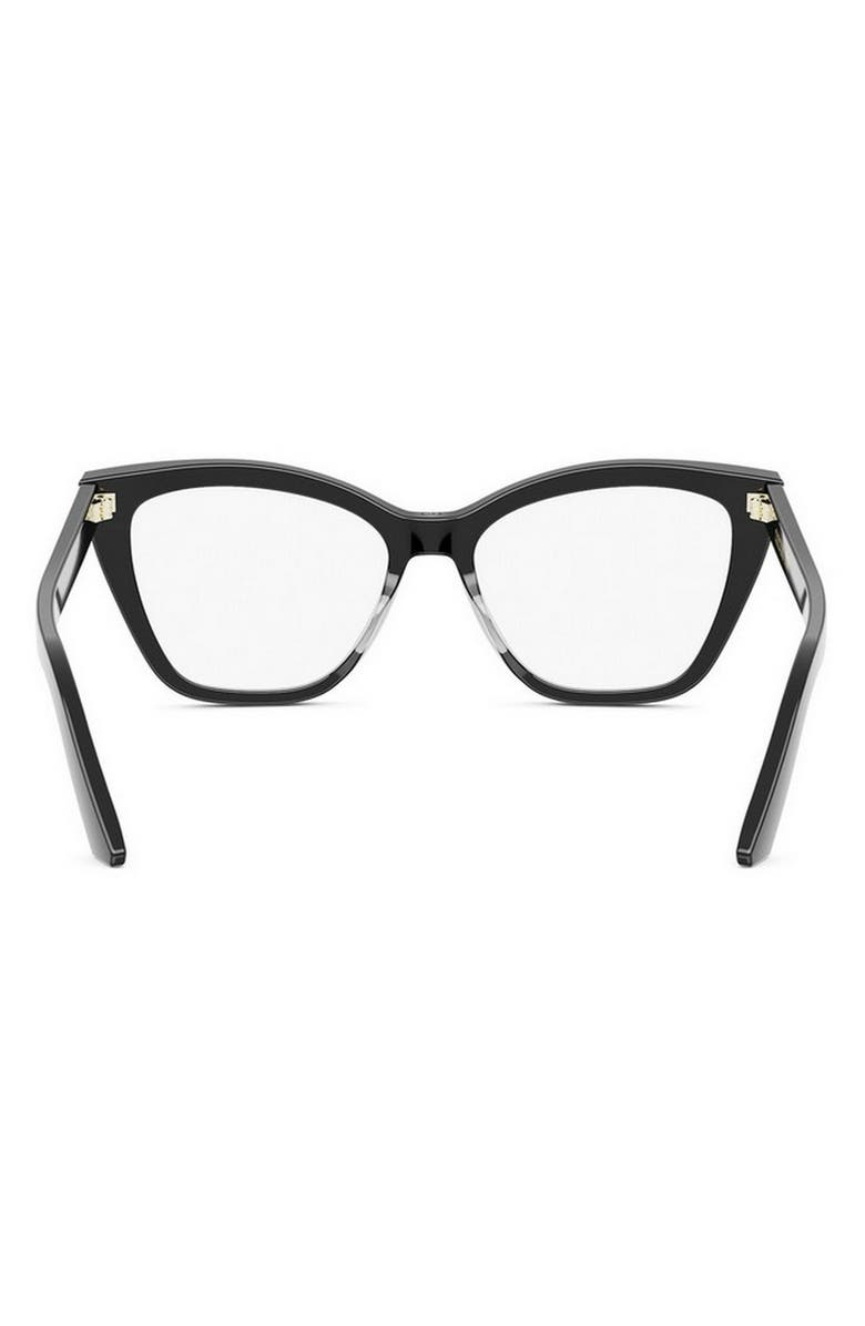 DIOR Midnight B1I 54mm Butterfly Optical Glasses, Alternate, color, Shiny Black