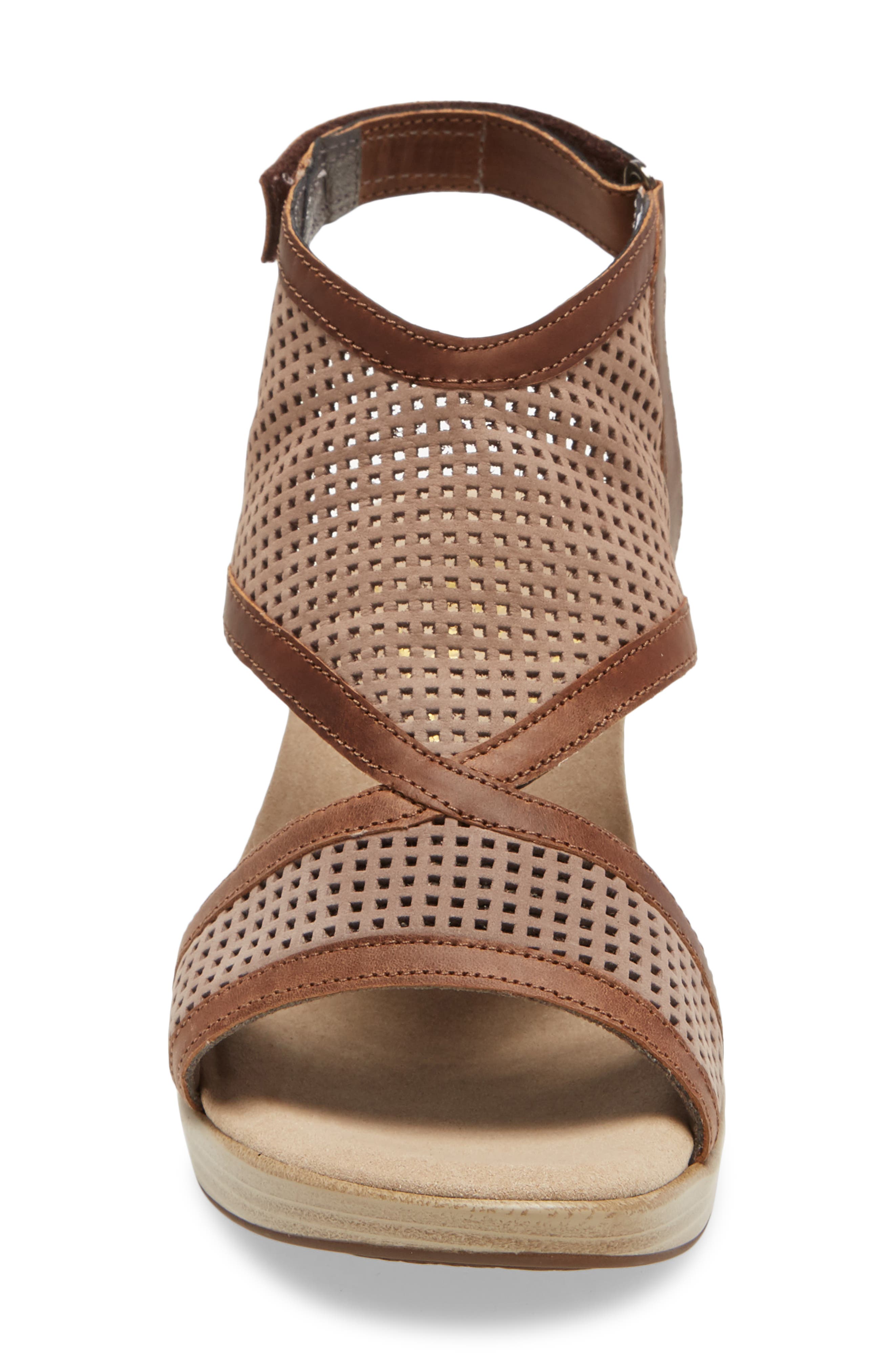 Destiny Sandal, Alternate, color, STONE NUBUCK/ SADDLE LEATHER