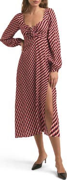 Favorite Daughter The Vineyard Geo Print Long Sleeve Midi Dress