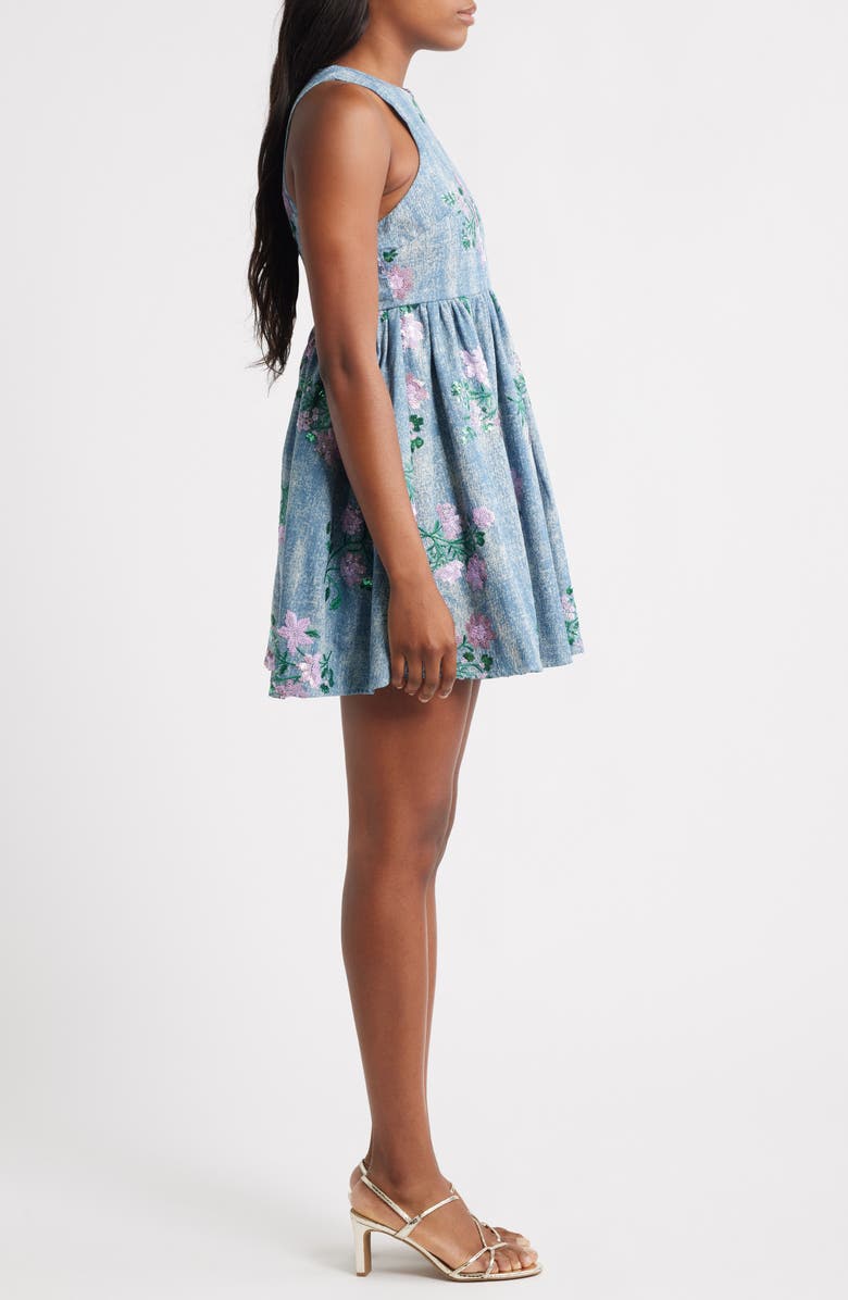 Sister Jane Azul Sequin Minidress, Alternate, color, Blue