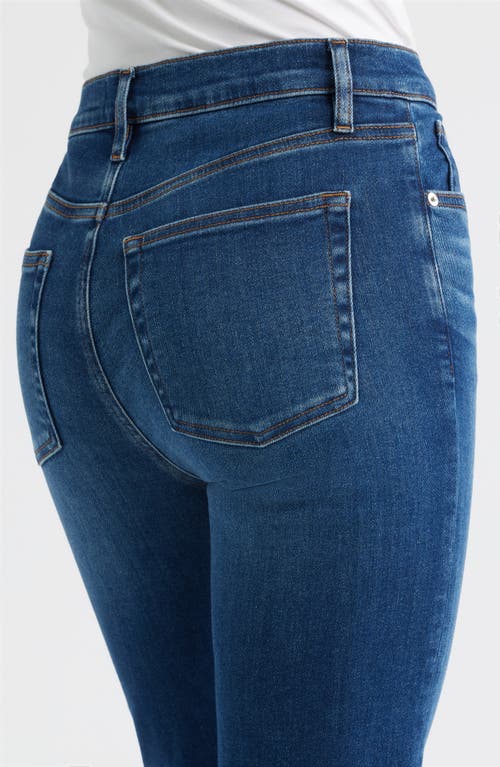 Frame The Icon High Waist Flare Jeans In Blue