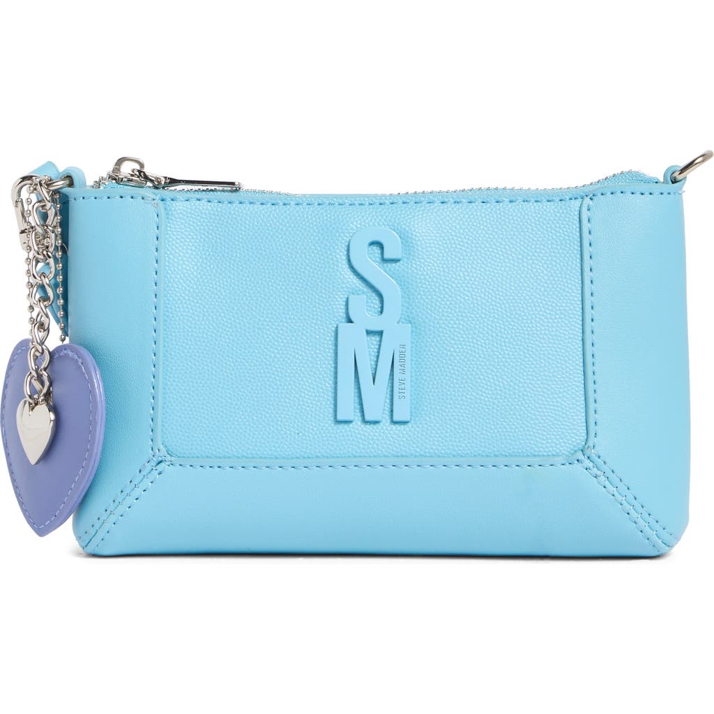 Steve Madden Zip Pouch Wristlet In Blue
