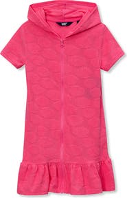 Lands' End Girls Terry Zip Front Cover Up Dress
