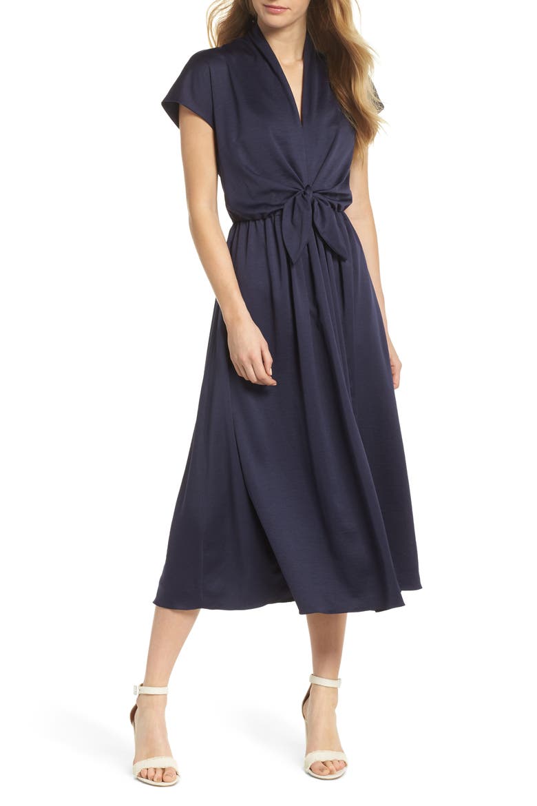 Margie Tie Waist Satin Midi Dress (Nordstrom Exclusive) video