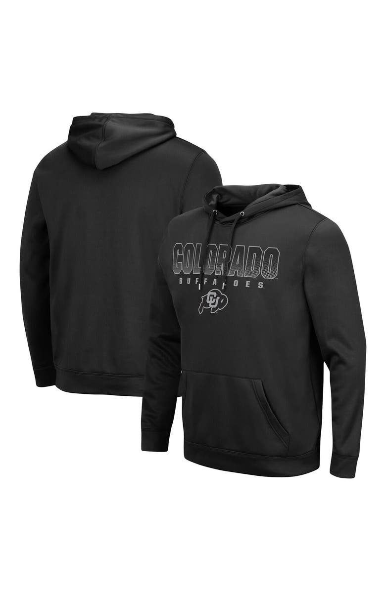 COLOSSEUM Men's Colosseum Black Colorado Buffaloes Blackout 3.0 Pullover Hoodie, Main, color,