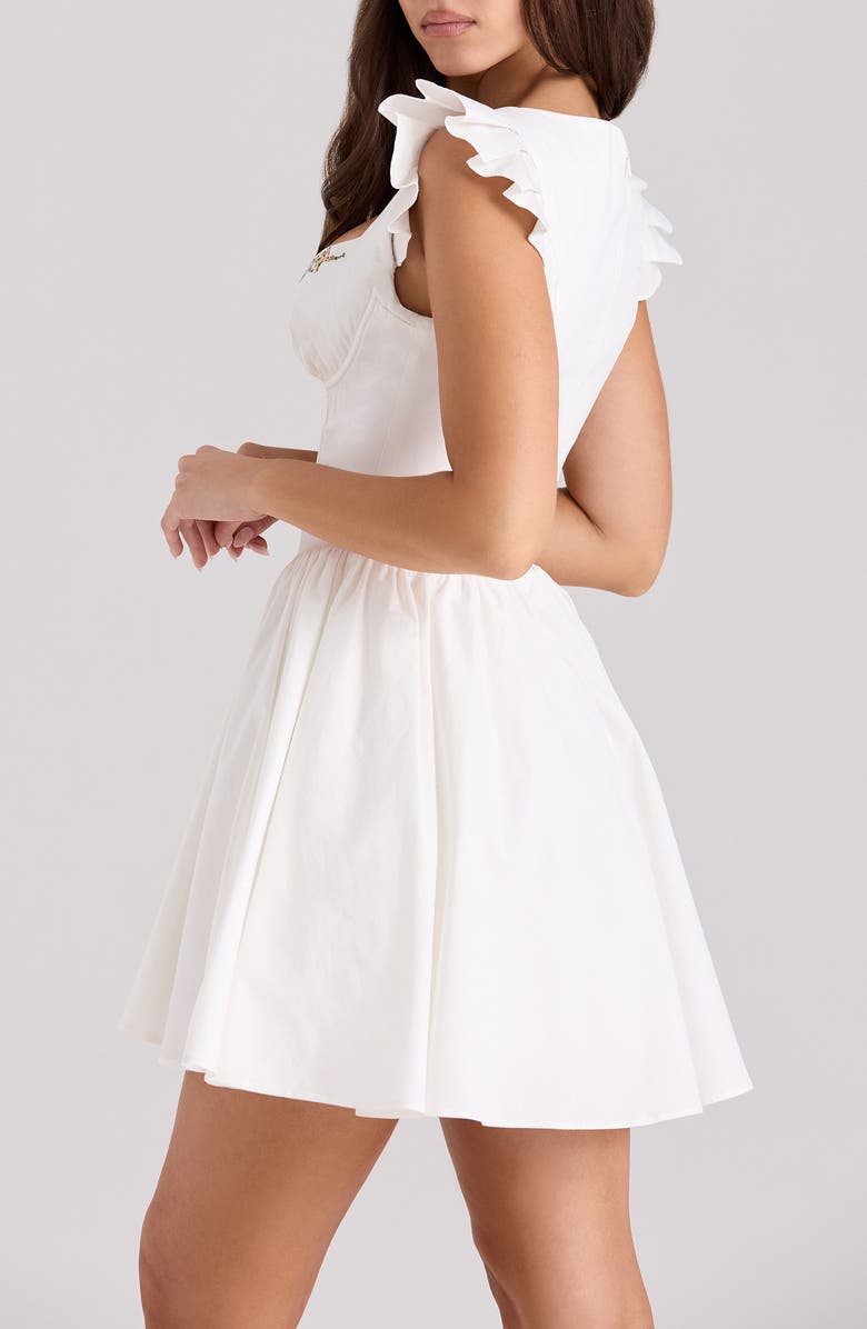 Sisi Embroidered Stretch Cotton Minidress