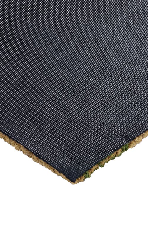 Vcny Home Welcome Stripe Coir Doormat In Green