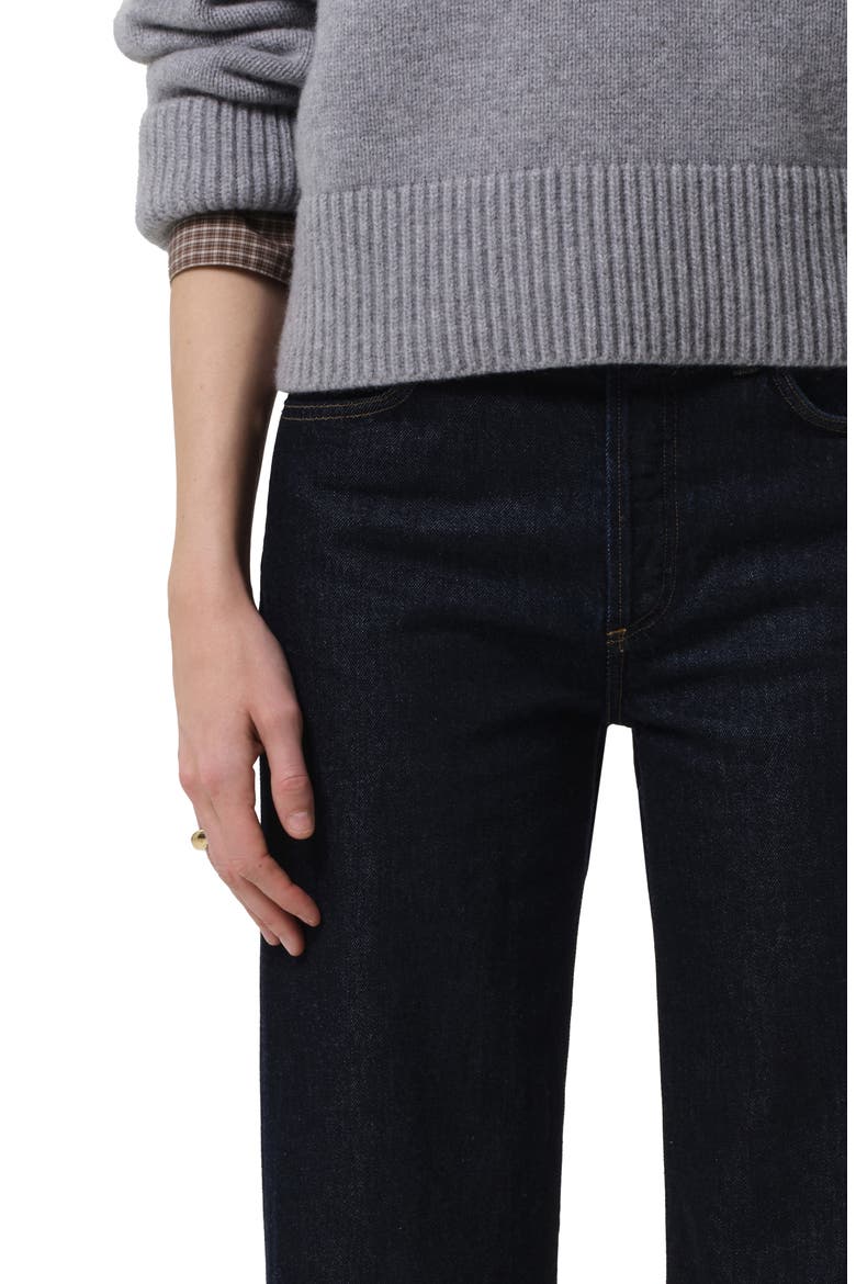Annina High Waist Straight Leg Jeans, Alternate, color, JUNO (MD INDIGO)