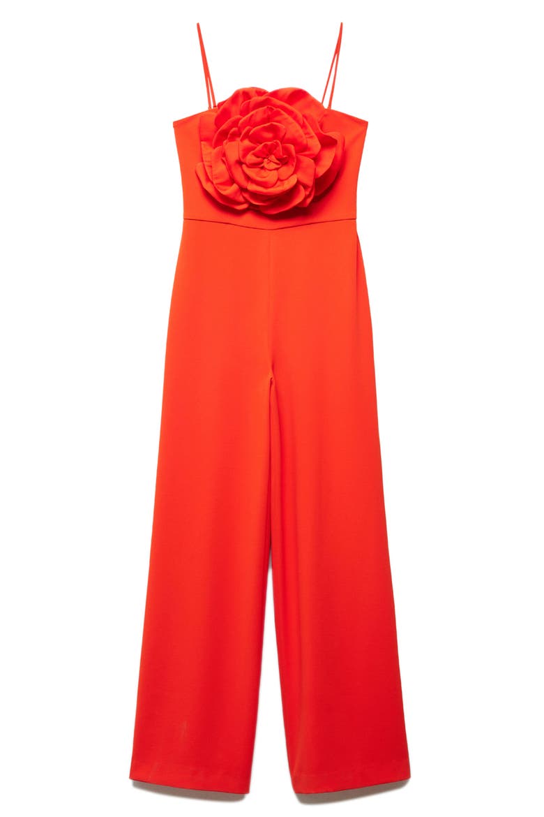 Amapola Rosette Convertible Strap Jumpsuit, Alternate, color, RED