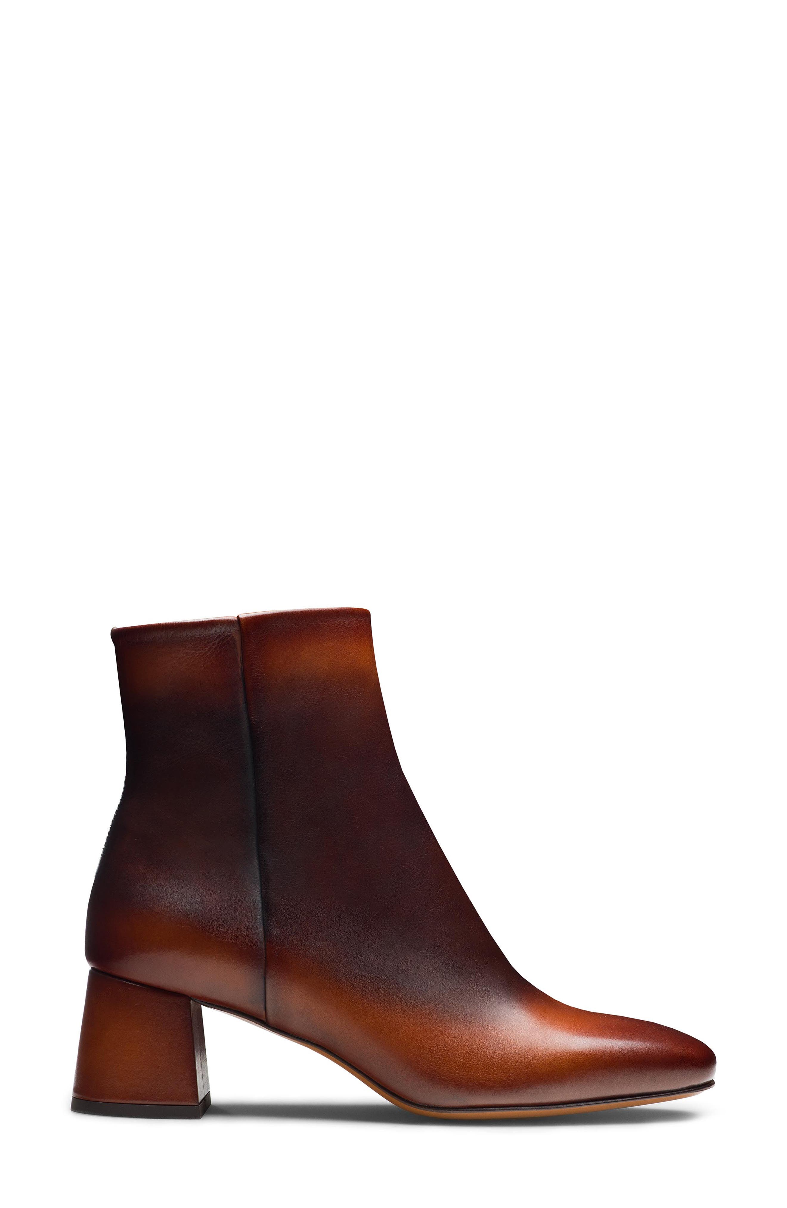 Arlyne Block Heel Bootie, Alternate, color, COGNAC