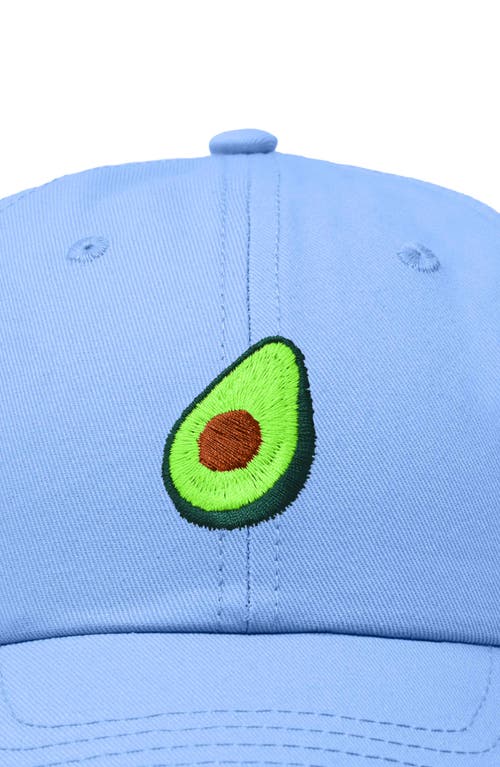 Dalix Avocado Embroidered Food Hat In Light Blue