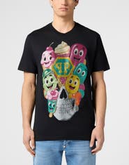 PHILIPP PLEIN Round Neck T-Shirt Little Ice Cream Skull Men
