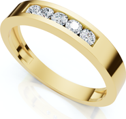 Bliss Diamond Men's 1/4Ct Channel Set Diamond Wedding Ring 14k Gold Lab Grown