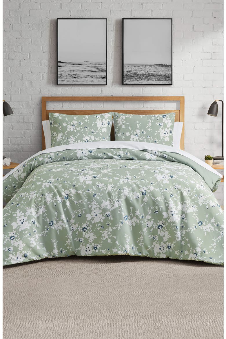 Fianna 3-Piece Floral Comforter Set, Alternate, color, SAGE GREEN FLORAL