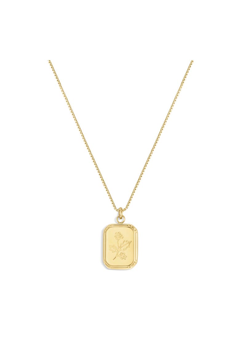 Audrey Birth Flower Necklace, Main, color, Gold / December