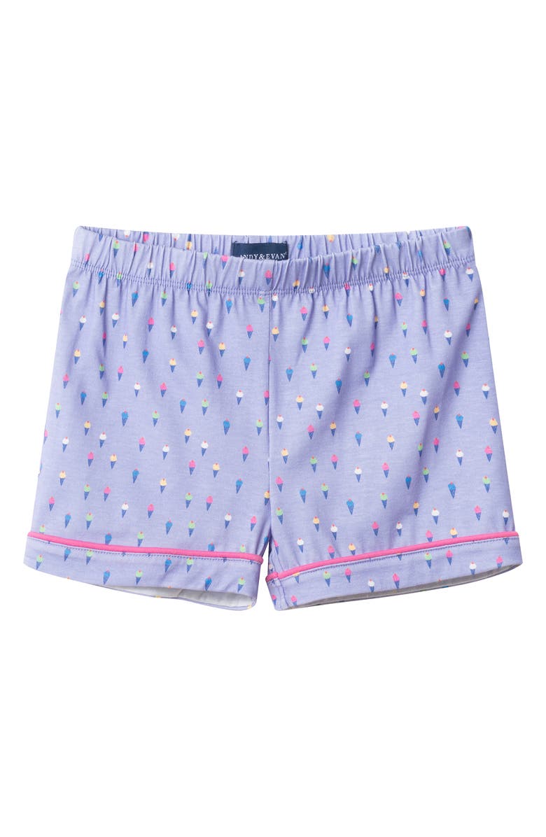 Andy & Evan Kids' Graphic Two-Piece Pajamas, Alternate, color, Purple Icecream