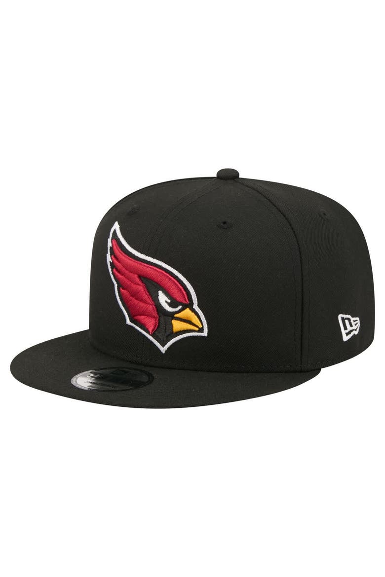 Men's New Era  Black Arizona Cardinals 9FIFTY Snapback Hat, Main, color, Black