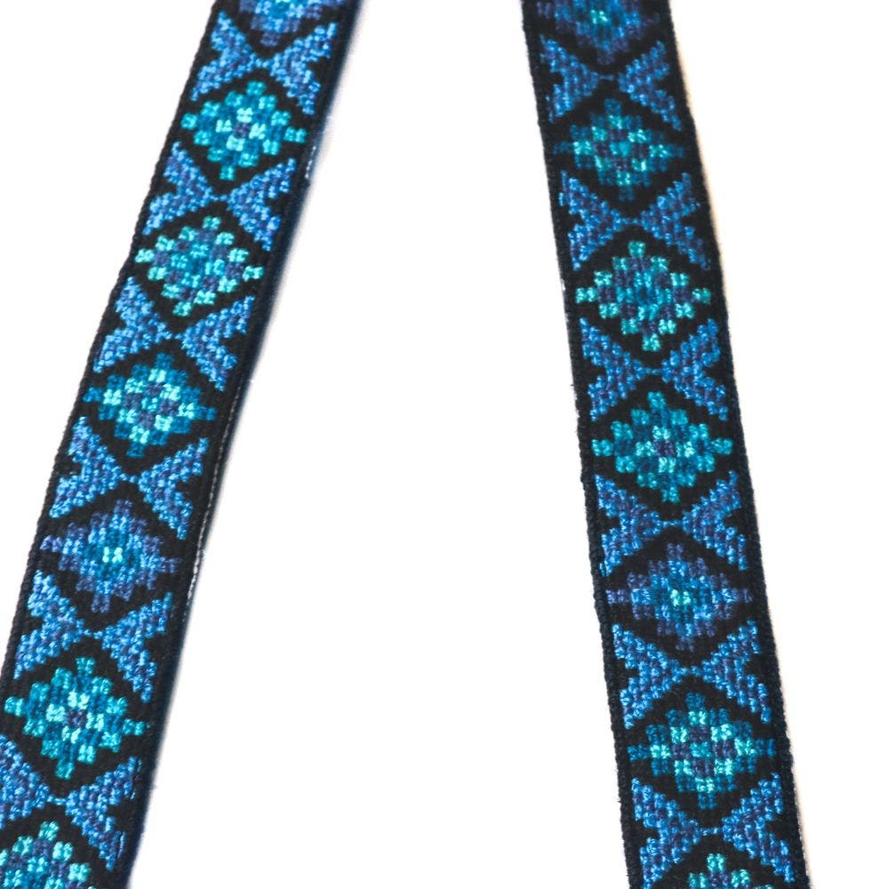 Tin Marin Mai Woven Bag Strap - Blue, Alternate, color, Black Leather