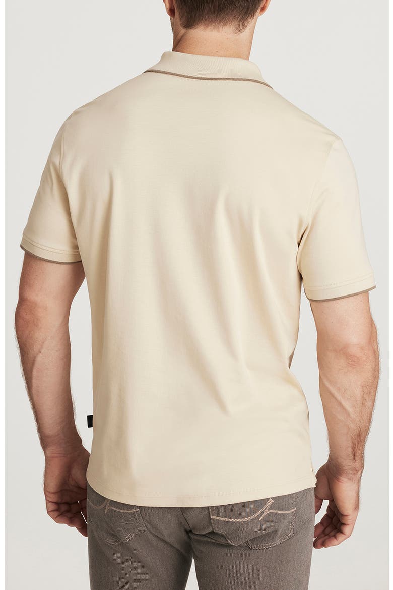 Riviera Tipped Pima Cotton Polo, Alternate, color, CASTLE WALL
