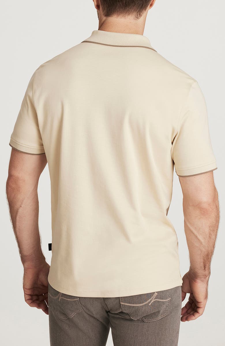 34 Heritage Riviera Tipped Pima Cotton Polo, Alternate, color, Castle Wall