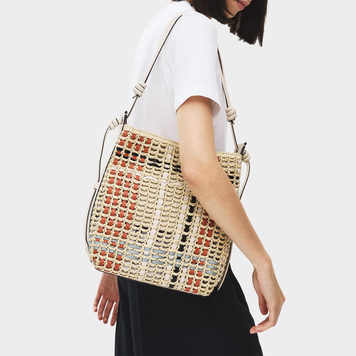 Radley The Camden - Raffia Check Medium Open Top Woven Shoulder Bag, Alternate, color, Natural