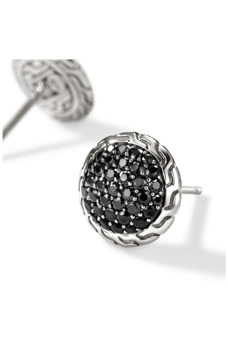 JH Essentials Stud Earrings, 10mm, Alternate, color, SILVER/BLACK