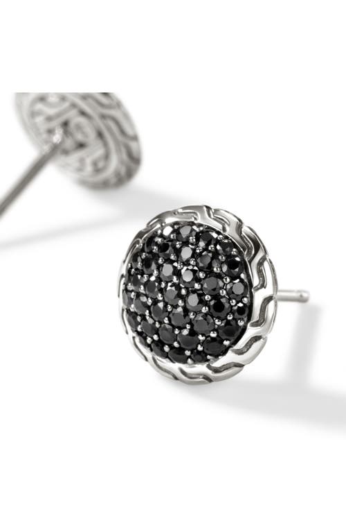 John Hardy Jh Essentials Stud Earrings, 10mm In Silver/black