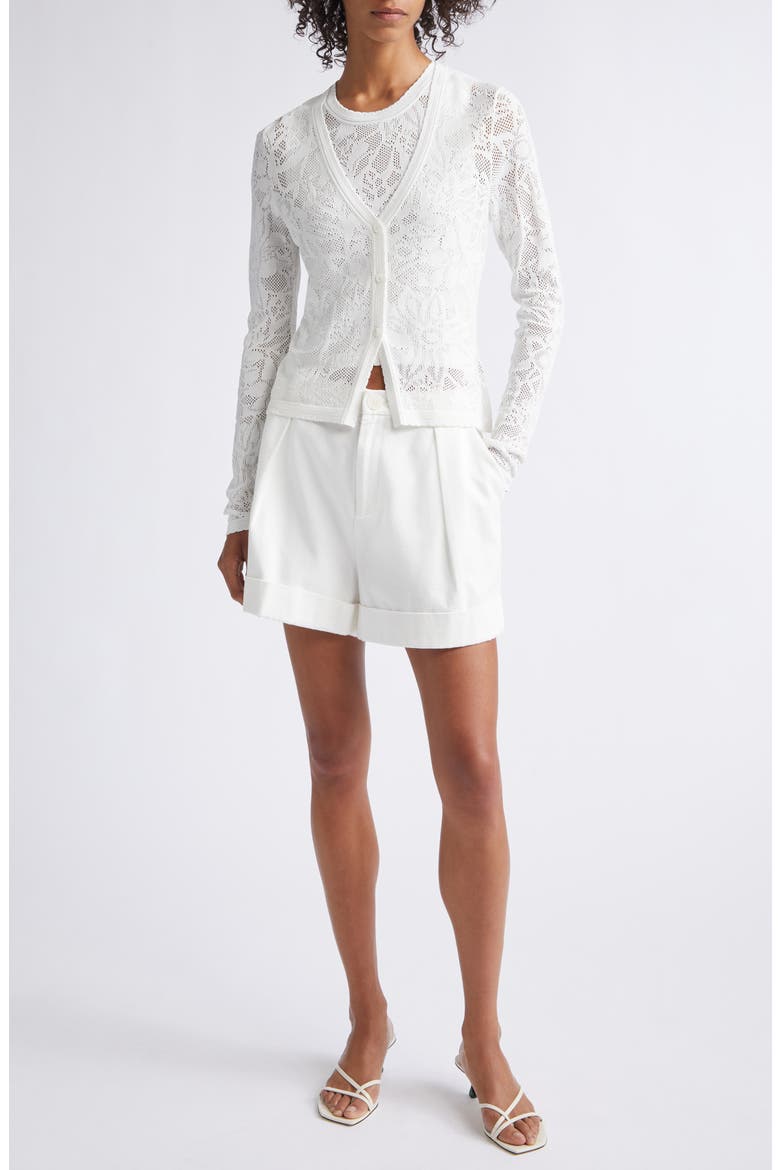 Annabelle Lace Cardigan, Alternate, color, OPTIC