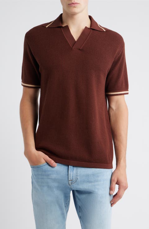 Textured Knit Polo