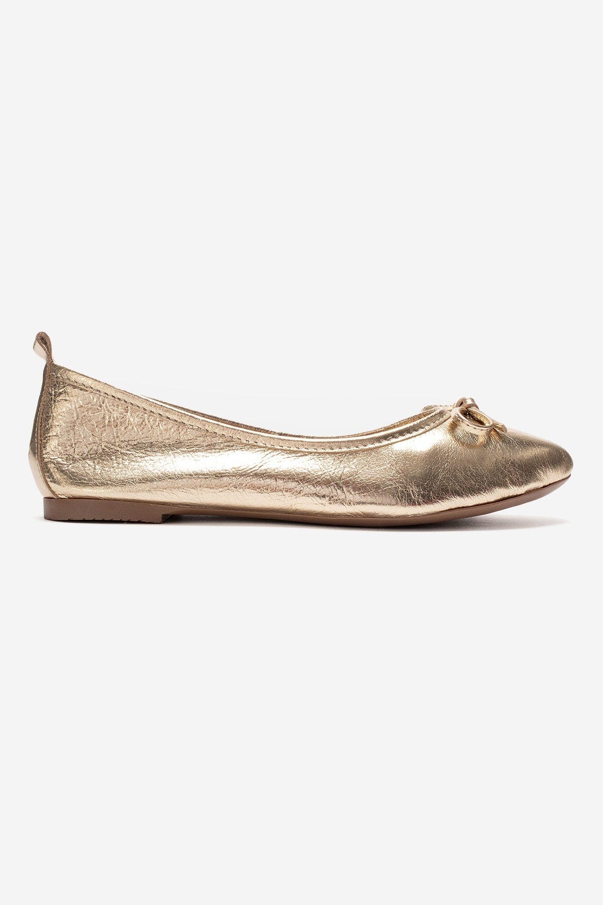 Florence Leather Ballerina Flats, Alternate, color, Gold