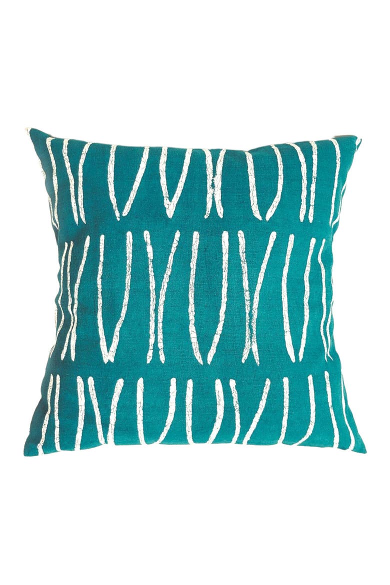 Sadza Lines Pillow Cover - Seychelles Teal 18', Main, color, Teal