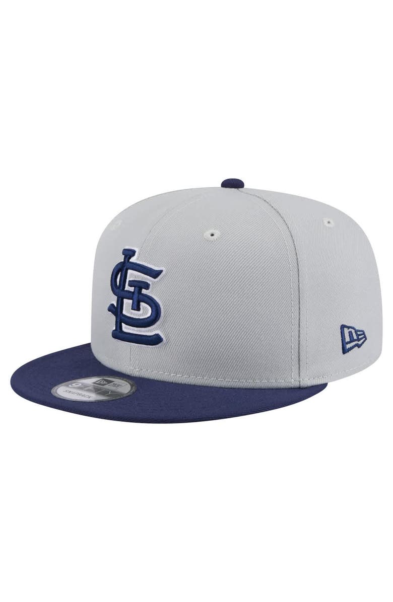 New Era Men's New Era Gray/Navy St. Louis Cardinals 2-Tone Color Pack 9FIFTY Snapback Hat, Main, color, 